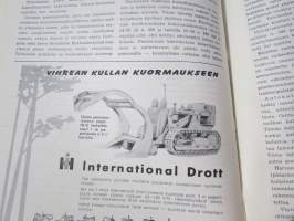 Metsätaloudellinen Aikakauslehti 1957 -sidottu vuosikerta -sisältää runsaasti artikkeleita / kuvia / mainoksia metsätalouden koneista ja laitteista