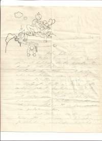 Kenttäpostikirje  1943   kuvallinen kirjearkki