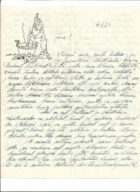 Kenttäpostikirje  1943   kuvallinen kirjearkki