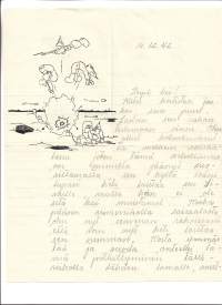 Kenttäpostikirje  1942   kuvallinen kirjearkki