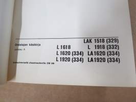Mercedes-Benz LAK 1518, L 1618/L 1918, L 1620/LA1620, L 1920/LA1920 -käyttöohjekirja