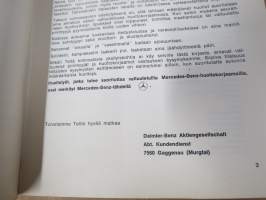 Mercedes-Benz LAK 1518, L 1618/L 1918, L 1620/LA1620, L 1920/LA1920 -käyttöohjekirja