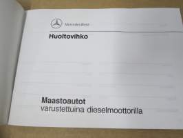 Mercedes-Benz Maastoautot dieselmoottorilla - Huoltovihko