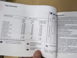 Mercedes-Benz Maastoautot dieselmoottorilla - Huoltovihko
