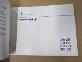 Mercedes-Benz 230 GE, 300 GE, 250 GD, 300 GD -käyttöohjekirja