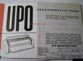 upo takuu garanti  1962