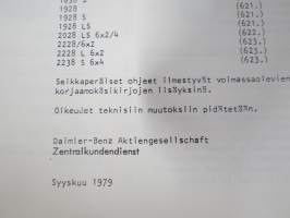 Mercedes-Benz - Uudet kuorma-autotyypit 1979 - Huoltotöiden johdantovihko