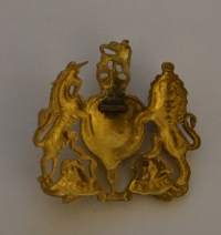General Service Corps Brass Cap Badge Kuningatar Viktorian kruunu - kokardi