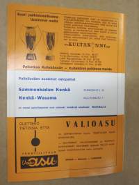 Suomi-sarja - Suomensarja (Suomen sarja / Mestaruussarja)  - Tampereen Kisatoverit - Rosenlewin Urheilijat RU-38 (Pori),  syyskuu 1965 -jalkapallo käsiohjelma