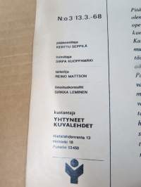Novelli 1968 nr 3 -lukemisto / lehti, romanttissävytteisiä artikkeleita, naisille suunnattu julkaisu