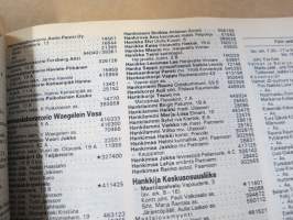Satakunta 1986 Kankaanpää, Pori, Rauma, Uusikaupunki -puhelinluettelo, koti- ja yrityshakemisto ja keltaiset sivut