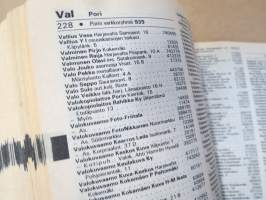 Satakunta 1986 Kankaanpää, Pori, Rauma, Uusikaupunki -puhelinluettelo, koti- ja yrityshakemisto ja keltaiset sivut