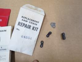Remington Chain Saws - Maintenance &amp; Sharpening Instructions - Repalcement Saw Chain Repai r Kit -muovitaskussa olevat teroitus- ja hoito-ohjeet + korjaussarja