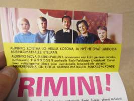 Aurinko Nova uutuuspesujauhe -mainos / myyntiesite / Perhe Hannonen - Keski-Palokka Jyväskylä 1. arvonnan voittajat kilpailukuponki