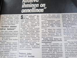 Hymy 1977 nr 5 - Kansityttö Maiju Leskinen, UKK nyt kaljapurkissa, Anne Pohtamo vuonna 2000, Sydänlapsi kuoli, ym.