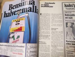 Hymy 1977 nr 5 - Kansityttö Maiju Leskinen, UKK nyt kaljapurkissa, Anne Pohtamo vuonna 2000, Sydänlapsi kuoli, ym.