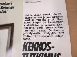 Hymy 1977 nr 5 - Kansityttö Maiju Leskinen, UKK nyt kaljapurkissa, Anne Pohtamo vuonna 2000, Sydänlapsi kuoli, ym.