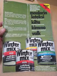 Wintermix Maalarin lateksi, Kilta, Kimmo, Valk 1974 -värikartta