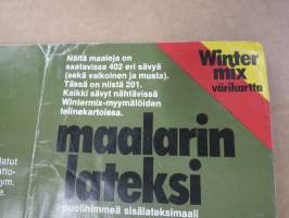 Wintermix Maalarin lateksi, Kilta, Kimmo, Valk 1974 -värikartta