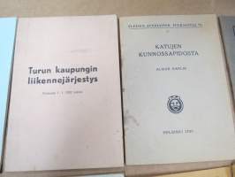 Autoiluun ja Autoliittoon yms. liittyviä painatteita 10 kpl erä vv. 1928-1957