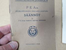 Autoiluun ja Autoliittoon yms. liittyviä painatteita 10 kpl erä vv. 1928-1957