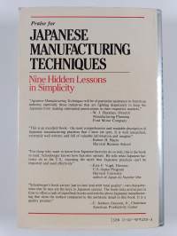 Japanese manufacturing techniques : nine hidden lessons in simplicity