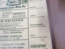 Turun (Turku) jakoalue puhelinluettelo TUR 1974 Turku, Kemiö, Korppoo, Loimaa, Maarianhamina, Salo, Uusikaupunki - Turun liike- ja ammattihakemisto (keltaiset sivut)