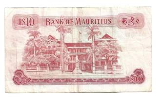 Mauritius 10 Rupees 1960 -luku  seteli