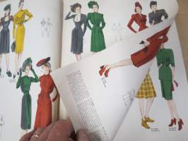 Beyers Mode Führer - Damenkleidung Herbst / Winter 1943-44 -II Maailmansodan aikaista saksalaista muotia, huomaa värikuvituksen runsaus sodasta huolimatta