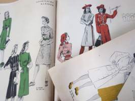 Beyers Mode Führer - Damenkleidung Herbst / Winter 1943-44 -II Maailmansodan aikaista saksalaista muotia, huomaa värikuvituksen runsaus sodasta huolimatta