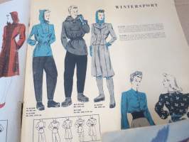 Beyers Mode Führer - Damenkleidung Herbst / Winter 1943-44 -II Maailmansodan aikaista saksalaista muotia, huomaa värikuvituksen runsaus sodasta huolimatta