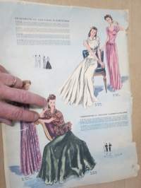 Beyers Mode Führer - Damenkleidung Herbst / Winter 1943-44 -II Maailmansodan aikaista saksalaista muotia, huomaa värikuvituksen runsaus sodasta huolimatta