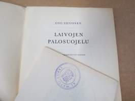 Laivojen palosuojelu, leimattu &quot;KL Matti Kurki&quot; eli koululaivan kirjastoon kuulunut
