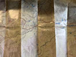 Kiilopää-Sokosti 1:50 000 ulkoilukartta 1988 -outdoor map