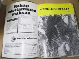 Mehiläishoitaja-lehti -erä lehtiä vv. 1965-1977, kansioissa, kaikki vuodet eivät ole täydellisiå - katso kuvat!