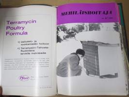 Mehiläishoitaja-lehti -erä lehtiä vv. 1965-1977, kansioissa, kaikki vuodet eivät ole täydellisiå - katso kuvat!