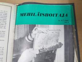 Mehiläishoitaja-lehti -erä lehtiä vv. 1965-1977, kansioissa, kaikki vuodet eivät ole täydellisiå - katso kuvat!