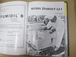 Mehiläishoitaja-lehti -erä lehtiä vv. 1965-1977, kansioissa, kaikki vuodet eivät ole täydellisiå - katso kuvat!