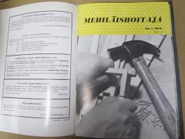 Mehiläishoitaja-lehti -erä lehtiä vv. 1965-1977, kansioissa, kaikki vuodet eivät ole täydellisiå - katso kuvat!