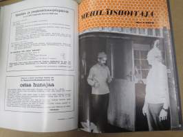 Mehiläishoitaja-lehti -erä lehtiä vv. 1965-1977, kansioissa, kaikki vuodet eivät ole täydellisiå - katso kuvat!