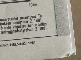 Suomen tiekartta GT 1981 nr 6