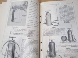 Hankkija - Koneluettelo nr 7B 1935 Separaattorit, Kirnut, Puutarharuiskut, Pellavakoneet, Tuulettajat, Mankelit, Rouhijat, Nostokurjet, tientekokoneet, Kuljetuskärry