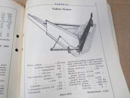 Hankkija - Koneluettelo nr 7B 1935 Separaattorit, Kirnut, Puutarharuiskut, Pellavakoneet, Tuulettajat, Mankelit, Rouhijat, Nostokurjet, tientekokoneet, Kuljetuskärry