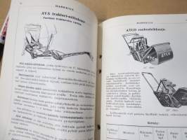 Hankkija - Koneluettelo nr 4B 1938 Niittokoneet, Ruohonleikkaajat, Hevosharavat, Elonleikkuulaitteet, Elonleikkuukoneet, Heinänsiirtolaitteet