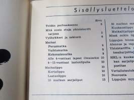 Yhteistariffi - Teidän parhaaksenne - Helsingin kaupungin julkisen liikenteen yhteistyöelin -esite / kirjanen yhtesitariiffiin siirtymisestä v. 1964