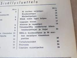 Yhteistariffi - Teidän parhaaksenne - Helsingin kaupungin julkisen liikenteen yhteistyöelin -esite / kirjanen yhtesitariiffiin siirtymisestä v. 1964