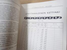 Uittokalusto Oy luettelo nr 3 - 1938 -hakuteos / tuoteluettelo / hinnasto