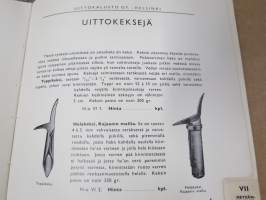Uittokalusto Oy luettelo nr 3 - 1938 -hakuteos / tuoteluettelo / hinnasto