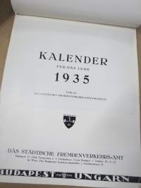 Budabest - Kalender für das Jahr 1935 -viikkokalenteri vuodelle 1935, käyttämätön