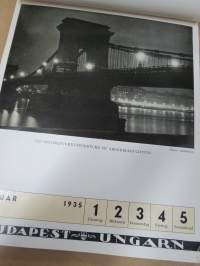 Budabest - Kalender für das Jahr 1935 -viikkokalenteri vuodelle 1935, käyttämätön